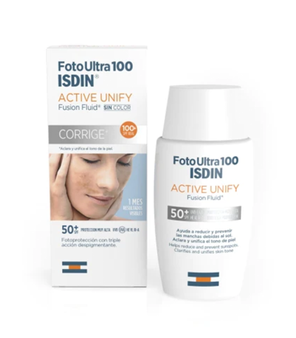 ISDIN FOTO ULTRA 100 ACTIVE UNIFY TRANSPARENT FUSION FLUID SPF50+