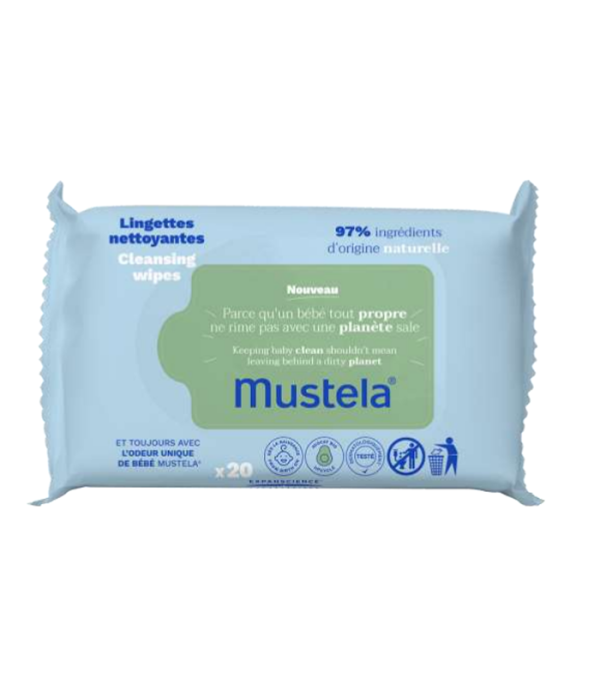 Mustela Baby Wet Cleansing Wipes x20