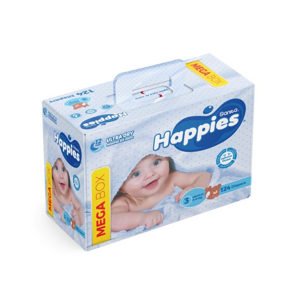 Happies 3 MEGA BOX 124 diapers