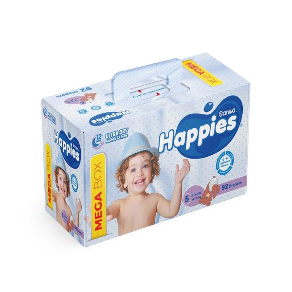 Happies 5 MEGA BOX  92 diapers